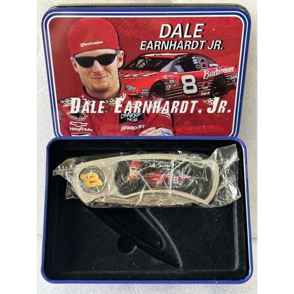 Frost Cutlery Dale Earnhardt Jr. #8 NASCAR Tactical Folding Pocket Knife In Tin - Picture 1 of 5
